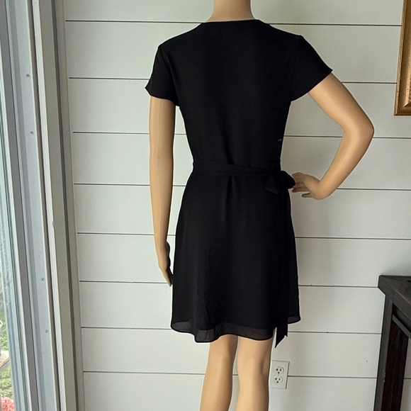 Aritzia Babaton Black High Slit Wrap Dress Sz 2XS - Picture 7 of 12